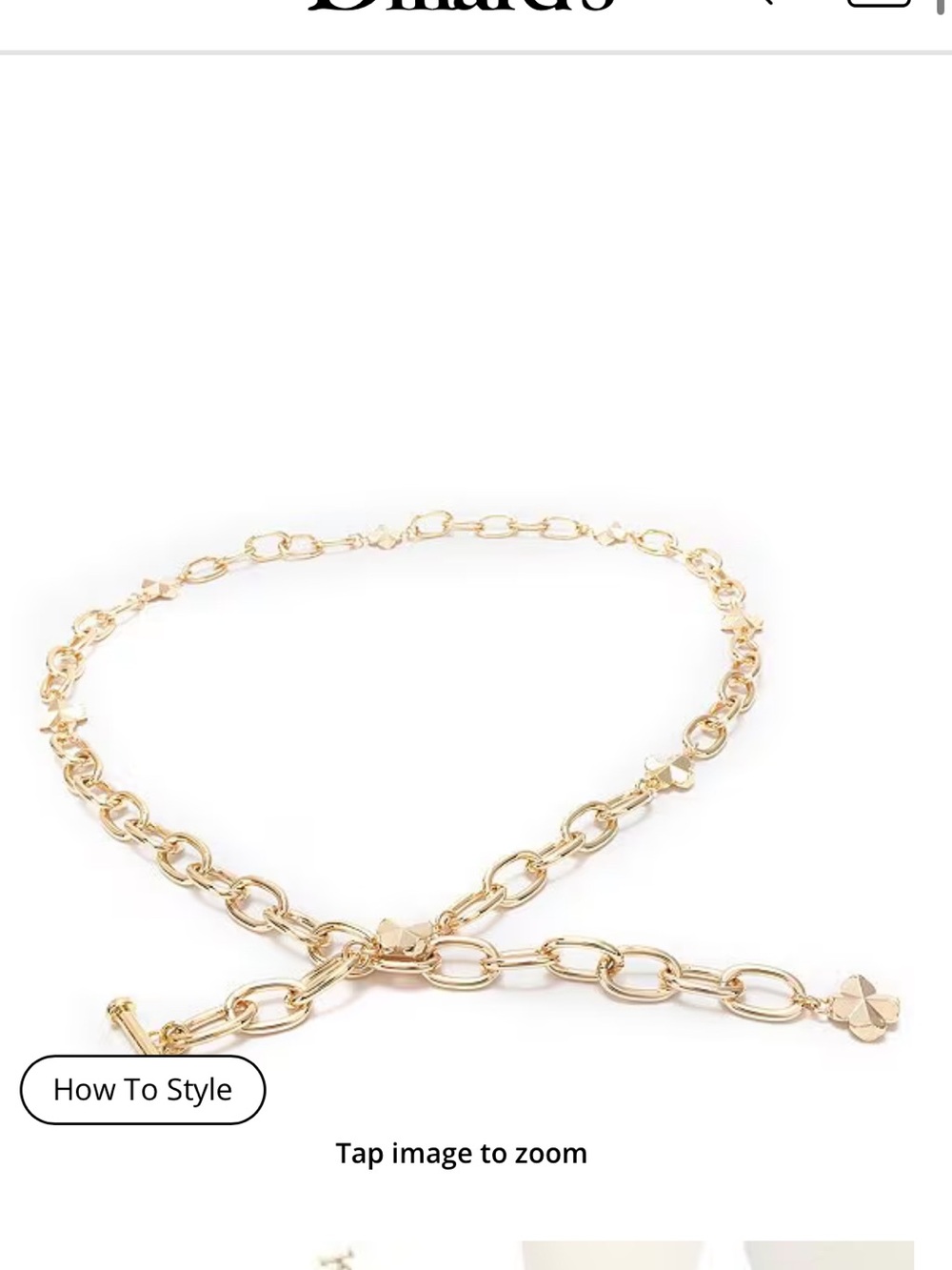 Kate Spade L XLGold Floral Link Necklace - Women's Fashion Jewelry